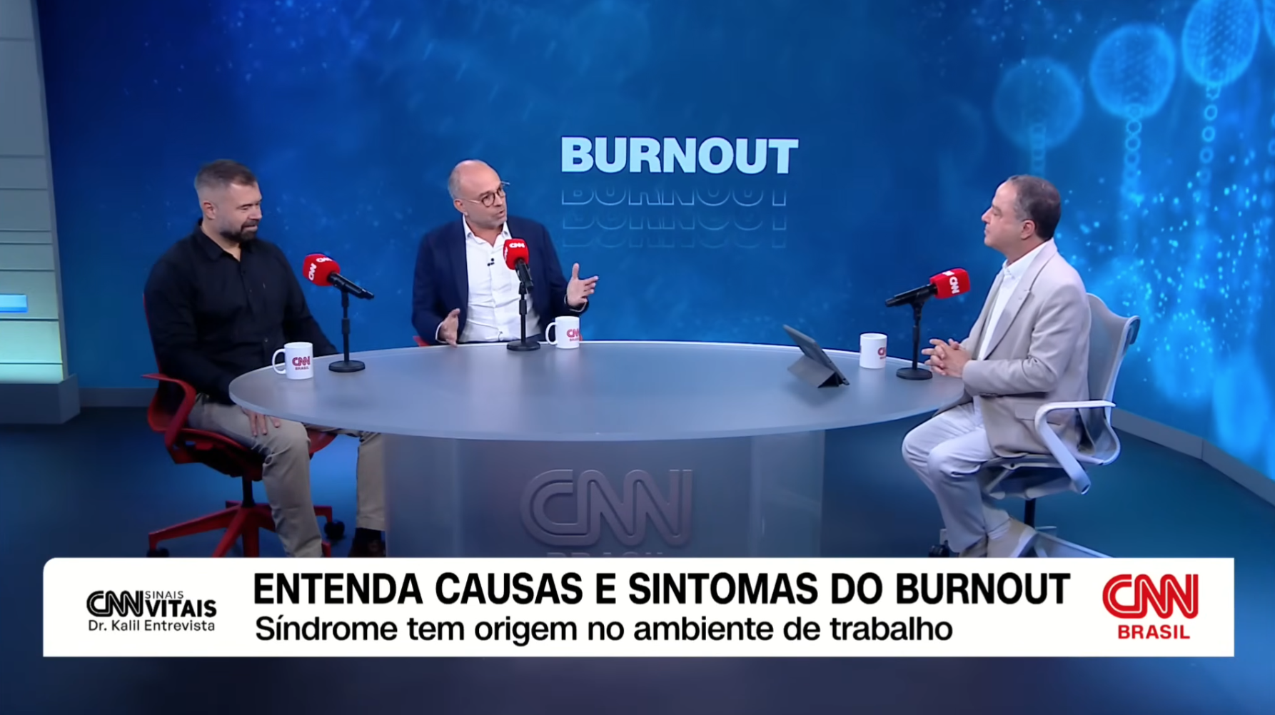 Gustavo Estanislau e Rodrigo Bressan falam sobre saúde mental no trabalho na CNN