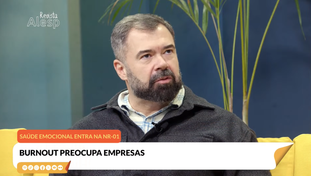 Gustavo Estanislau fala sobre saúde mental no trabalho na TV Alesp