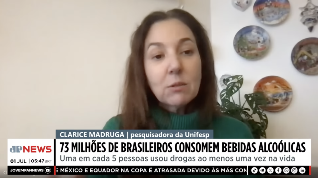 Clarice Madruga fala sobre consumo de álcool na JP News
